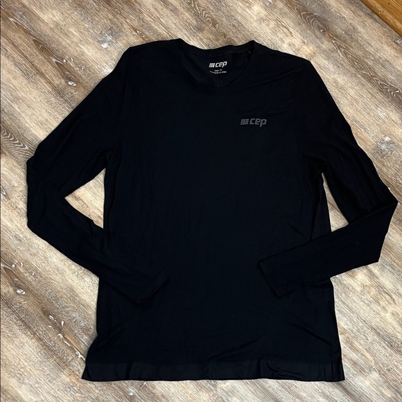 CEP Black Mens Ultralight Long Sleeve Shirt Size M Black Breathable Mesh Running - Picture 5 of 14